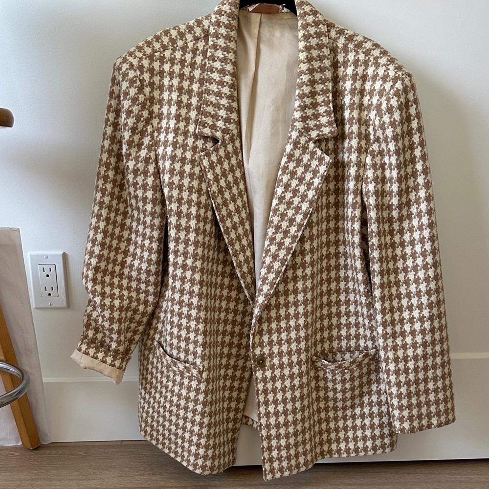 TanJay Tan and Cream Blazer Jacket